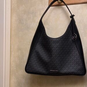 Michael Kors Black and Gray Hobo Bag